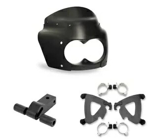 メンフィスシェイズ ロードウォリアー フェアリング ブラック マウントキット ハーレー ダイナ ファット ボブ 08-17 Memphis Shades Road Warrior Fairing Black Mount Kit Harley Dyna Fat Bob 08-17 【並行輸入品】