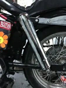 クローム リアショック トップ カバー ドーム スタイル セット ハーレー パンヘッド ショベル アイアンヘッド K デュオ Chrome Rear Shock Top Cover Dome Style Set Harley Panhead Shovel Ironhead K Duo 【並行輸入品】