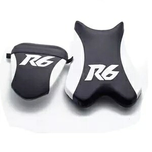 ブラック + ホワイトフロント運転席 & 後部助手席ヤマハ YZF-R6 2008-2016 Black+White Front Driver & Rear Passenger Seat For Yamaha YZF-R6 2008-2016 【並行輸入品】