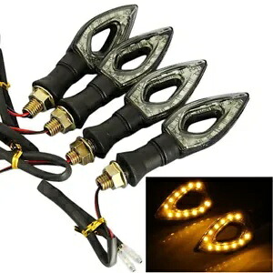 ユニバーサル 12V バイクアンバー LED ターンシグナルインジケーターウインカーライトオートバイ用 Universal 12V Bike Amber LED Turn Signal Indicator Blinker Light For Motorcycle 【並行輸入品】