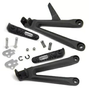 バイク後部乗客フットペグブラケットホンダ CBR600RR 2005-2006 ブラック Motorbike Rear Passenger Foot Pegs Bracket For Honda CBR600RR 2005-2006 Black 【並行輸入品】