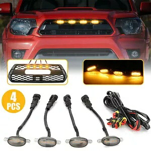 LED グリルマーカー アンバーライト 2013-2018 ラム 1500 ラプタースタイルランニングライト用 Led Grilles Marker Amber Light For 2013-2018 Ram 1500 Raptor Style Running Light 【並行輸入品】