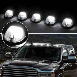 5 個 LED トップキャブルーフマーカーライトホワイトダッジラム 1500 2500 3500 4500 5500 5pcs LED Top Cab Roof Marker Light White For Dodge Ram 1500 2500 3500 4500 5500 【並行輸入品】