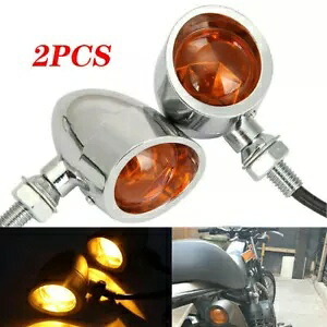 2x オートバイ弾丸ターンシグナルテールライトハーレーダイナスーパーワイドグライド用 2x Motorcycle Bullet Turn Signals Tail Lights For Harley Dyna Super Wide Glide 【並行輸入品】
