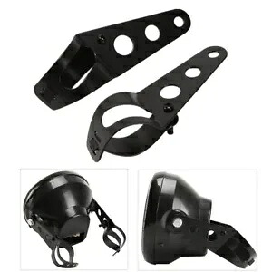 ユニバーサルオートバイ ブラック カフェレーサーヘッドライトブラケット用 - 35mm - 43mm US Universal Motorcycle Black for Cafe Racer Headlight Brackets - 35mm - 43mm US 【並行輸入品】