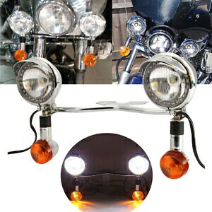 通過ターンシグナルライトバーヤマハ V スター XVS 650 1100 クラシックシルバラード用 Passing Turn Signals Light Bar For Yamaha V-Star XVS 650 1100 Classic Silverado 【並行輸入品】