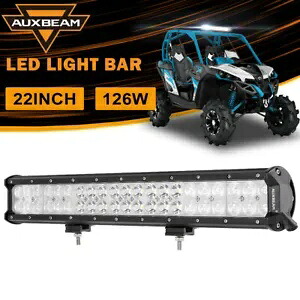 AUXBEAM 22 インチ LED ライトバー 2 列スポットフラッドオフロードドライビングピックアップ SUV UTV AUXBEAM 22 inch LED Light Bar Dual Row Spot Flood Offroad Driving Pickup SUV UTV 【並行輸入品】