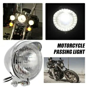 オートバイクロームパッシングドライビングスポットフォグランプターンシグナルライトハーレー用 Motorcycle Chrome Passing Driving Spot Fog Lamp Turn Signal Light For Harley 【並行輸入品】