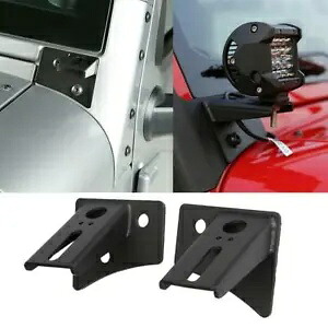 ジープラングラー JK ペア下部 A ピラー取付ブラケット小型作業灯に適合 For Jeep Wrangler JK Pair Lower A-Pillar Mounting Brackets Fit Small Work Lights 【並行輸入品】
