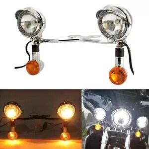 オートバイドライビングスポットフォグパッシングウインカーライトバーマウントブラケットカスタム Motorcycle Driving Spot Fog Passing Turn Signal Light Bar Mount Bracket Custom 【並行輸入品】