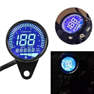 オートバイ LCD デジタル スピードメーター オドメーター 10000rpm KMH/MPH ゲージ モーターバイク US Motorcycle LCD Digital Speedometer Odometer 10000rpm KMH/MPH Gauge Motor Bike US 【並行輸入品】