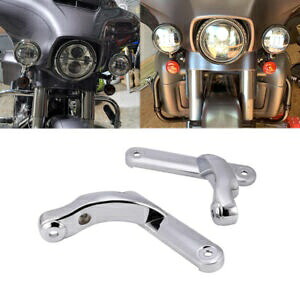 オートバイターンシグナルライトスポットフォグブラケットハーレーストリートグライドロードキング用 Motorcycle Turn Signal Light Spot Fog Bracket For Harley Street Glide Road King 【並行輸入品】