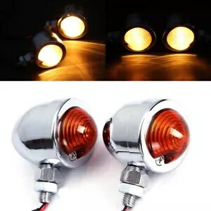 オートバイの弾丸赤ブレーキウインカーターンシグナルテールライトハーレークローム Motorcycle Bullet Red Brake Blinker Turn Signal Tail Light For Harley Chrome 【並行輸入品】
