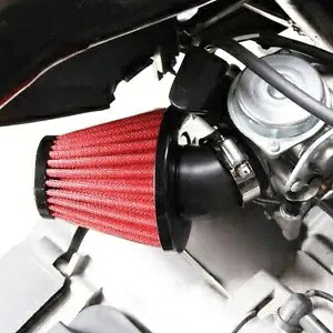 米国 48 ミリメートル赤エアインテークフィルターポッド 45 度曲げオートバイスクーター ATV 新しい US 48MM Red Air Intake Filter Pod 45 Degree Bend For Motorcycle Scooter ATV New 【並行輸入品】