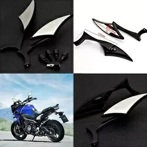 ヤマハ VStar XVS 650 950 1100 1300 クラシックカスタム用ブラックバックミラー Black Rearview Mirrors for Yamaha VStar XVS 650 950 1100 1300 Classic Custom 【並行輸入品】