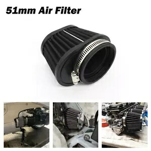 1 個高流量コーンエアフィルターポッドクリーナー黒オートバイ ATV スクーター 51 ミリメートル 1Pcs High Flow Cone Air Filter Pod Cleaner Black For Motorcycle ATV Scooter 51mm 【並行輸入品】