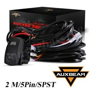 12-24V ヒューズリレースイッチハーネスセット SPST 5Pin オン/オフスイッチ LED ライトバーワイヤー 12-24V Fuse Relay Switch Harness Set SPST 5Pin On/off Switch Led Light Bar Wires 【並行輸入品】