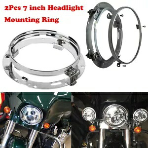 2X 7 インチ丸型 LED ヘッドライト取り付けブラケット リング アダプター ジープラングラー JK 用 2X 7'' Round LED Headlight Mounting Bracket Ring Adapter for Jeep Wrangler JK 【並行輸入品】