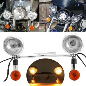 運転パッシングターンシグナルスポットフォグライトバーハーレークルーザーダイナツーリング用 Driving Passing Turn Signal Spot Fog light Bar For Harley Cruiser Dyna Touring 【並行輸入品】