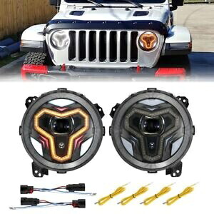 6500K 9 インチ ヘッドライト DRL ターンシグナルライト ジープ JL 18-22 グラディエーター JT 19-21 用 6500K 9 in Headlights DRL Turn Signal Light for Jeep JL 18-22 Gladiator JT 19-21 【並行輸入品】 64,130円