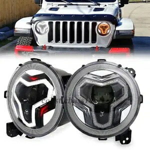 9 インチ ヘッドライト DRL ターンシグナルライト ジープ JL 2018-22 グラディエーター JT 2019-21用 9 inch Headlights DRL Turn Signal Light for Jeep JL 2018-22 Gladiator JT 2019-21 【並行輸入品】