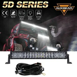120W AUXBEAM 車のトラック 22インチ LED ライトバー スポットフラッドビーム オフロード運転 5D 120W AUXBEAM Car Truck 22\