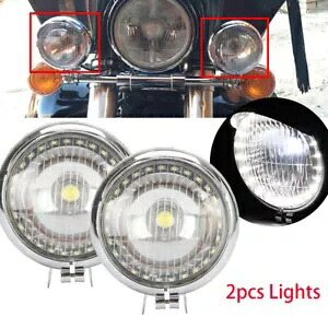 オートバイクロームバイザー弾丸ヘッドライトランプハーレーボバーチョッパーカスタム Motorcycle Chrome Visor Bullet Headlight Lamp For Harley Bobber Chopper Custom 【並行輸入品】