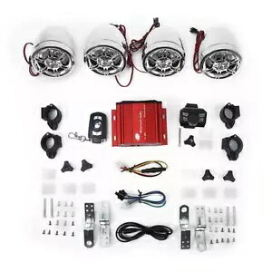 オートバイ Bluetooth 4 スピーカーステレオオーディオシステム ATV UTV Can-Am ポラリス用 Motorcycle bluetooth 4 Speakers Stereo Audio System For ATV UTV Can-Am Polaris 【並行輸入品】