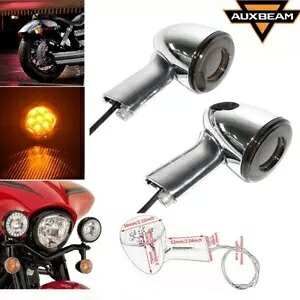 LED オートバイターンシグナルライトクロームシェルスモークシェードハーレー XL883 1200 LED Motorcycle Turn Signal Light Chrome Shell Smoked Shade For Harley XL883 1200 【並行輸入品】