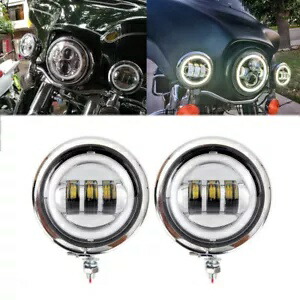 4.5インチ LED補助パッシングスポットライトハウジングバケットブラケットハーレーツーリング用 4.5\