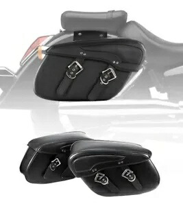 オートバイサドルバッグサイドサドルバッグハーレーロードキングロードグライドツーリング用 Motorcycle Saddle Bags Side Saddlebag For Harley Road King Road Glide Touring 【並行輸入品】
