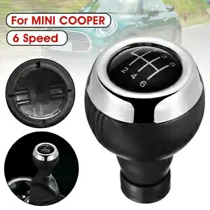 6 スピードマニュアルギアシフトノブ革ミニクーパー R55 R56 R57 R58 F55 R59 6 Speed Manual Gear Shift Knob Leather For Mini Cooper R55 R56 R57 R58 F55 R59 【並行輸入品】
