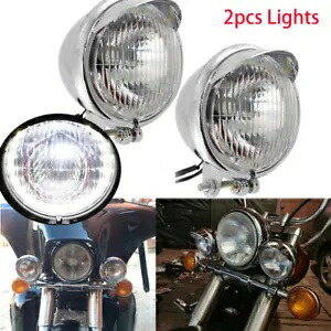 2X オートバイクロームフォグスポットヘッドライトヤマハ V スター XVS 250 650 950 1100 2X Motorcycle Chrome Fog Spot Headlight For Yamaha V Star XVS 250 650 950 1100 【並行輸入品】