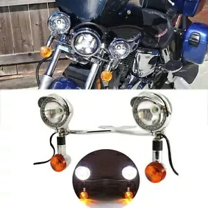 オートバイパッシングライトターンシグナルライトバーハーレーホンダスズキヤマハ用 Motorcycle Passing Lights Turn Signal Light Bar for Harley Honda Suzuki Yamaha 【並行輸入品】