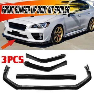 15-19 スバル WRX STI V-Limited スタイル フロントバンパーリップチンスポイラー ブラック For 15-19 Subaru WRX STI V-Limited Style Front Bumper Lip Chin Spoiler Black 【並行輸入品】