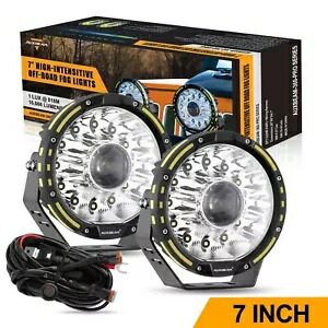 AUXBEAM ペア 7 インチ LED ワークライト超高輝度オフロードドライビングポッド SUV ピックアップ AUXBEAM Pair 7in LED Work Light Super Bright Off Road Driving Pods SUV Pickup 【並行輸入品】