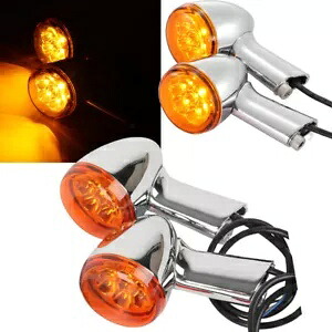 クローム LED オートバイターンシグナルライトハーレースポーツスター XL883 XL1200 92-up Chrome LED Motorcycle Turn Signal Light For Harley Sportster XL883 XL1200 92-up 【並行輸入品】