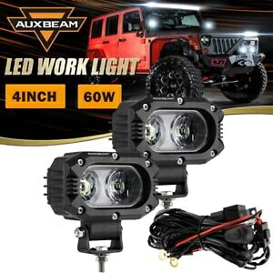 AUXBEAM 4インチ 60W LED ワークライト ポッド フラッドビーム オフロード ドライビングランプ ピックアップ SUV AUXBEAM 4\