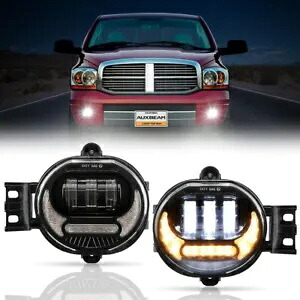 Auxbeam LED フォグ DRL + ターンシグナルライト ダッジラム 1500 2002-08 2500/3500 03-09用 Auxbeam LED Fog DRL+Turn Signal Light for Dodge Ram 1500 2002-08 2500/3500 03-09 【並行輸入品】