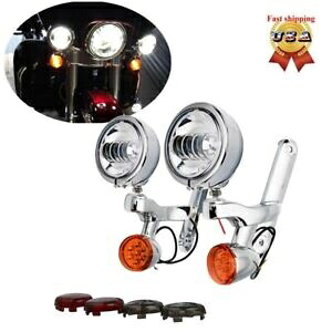 ハーレーロードキング EFI FLHR 記念用パッシングフォグターンシグナルライトブラケット Passing Fog Turn Signal Light Bracket For Harley Road King EFI FLHR Anniversary 【並行輸入品】