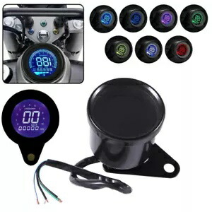 オートバイスピードメータータコメーターカフェレーサー液晶デジタルモト走行距離計 Motorcycle Speedometer Tachometer for Cafe Racer LCD Digital moto Odometer 【並行輸入品】