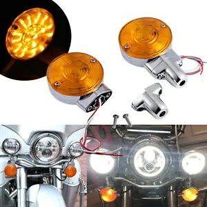 オートバイアンバーフラット LED ターンシグナルインサートハーレーロードキングエレクトラグライド用 Motorcycle Amber FLAT LED Turn Signal Inserts For Harley Road King Electra Glide 【並行輸入品】 41,470円