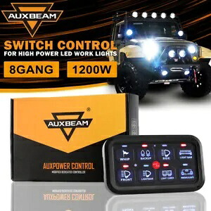 AUXBEAM ライトバー 8 ギャング ON/OFF スイッチ制御リレー システム ブルー バックライト パネル AUXBEAM Light Bar 8 Gang ON/OFF Switch Control Relay System Blue Backlit Panel 【並行輸入品】 50,160円