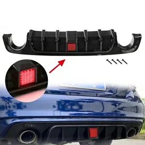 カーボンファイバースタイル リアバンパーディフューザー LED ブレーキ付き インフィニティ Q50 2018-2020 CARBON FIBER STYLE REAR BUMPER DIFFUSER W/ LED BRAKE FOR INFINITI Q50 2018-2020 【並行輸入品】