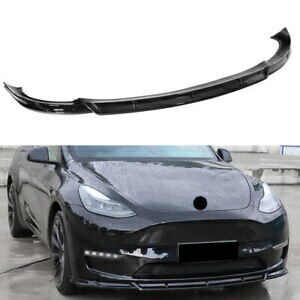テスラモデル Y フロントバンパーリップボディキットスポイラーパフォーマンスグロスブラック For Tesla Model Y Front Bumper Lip Body Kit Spoiler Performance Gloss Black 【並行輸入品】