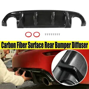 リアバンパーディフューザーアンダーリップキットカーボンファイバースタイルインフィニティ Q50 2014-2017 Rear Bumper Diffuser Under Lip Kit Carbon Fiber Style For Infiniti Q50 2014-2017 【並行輸入品】