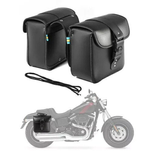 オートバイブラックサイドサドルバッグツールバッグハーレーストリートグライドスペシャル CVO Motorcycle Black Side Saddle Bags Tool Bag For Harley Street Glide Special CVO 【並行輸入品】