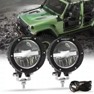 Auxbeam 4 インチオフロードライトドライビングランプポッド Hi/ロービーム LED ワークフォグランプ付き Auxbeam 4 Inch Offroad Light Driving Lamp Pods w Hi/Low Beam LED Work Fog Lights 【並行輸入品】