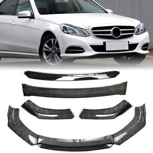 フロントバンパーリップスポイラースプリッターカーボンファイバールック+ブラックメルセデスベンツ用 Front Bumper Lip Spoiler Splitter Carbon Fiber Look + Black For Mercedes-Benz 【並行輸入品】