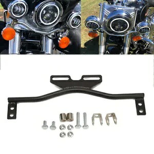ハーレーツーリングロードキンググライドソフテイルスポーツスターXL用フォグライトマウントブラケット Fog Light Mount Bracket For Harley Touring Road King Glide Softail Sportster XL 【並行輸入品】